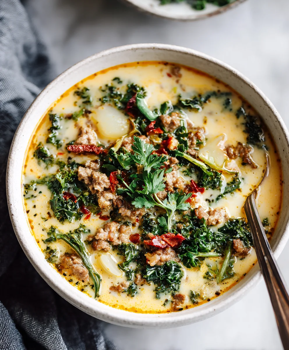 Quick & Easy Beef Zuppa Toscana Soup - Hearty & Flavorful
