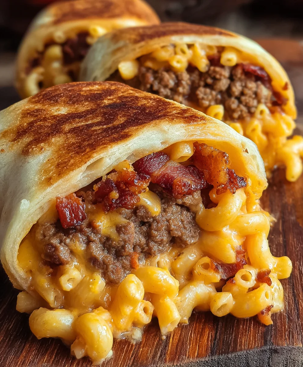 Mac & Cheese Beef Bacon Burger Rolls: Ultimate Comfort Food