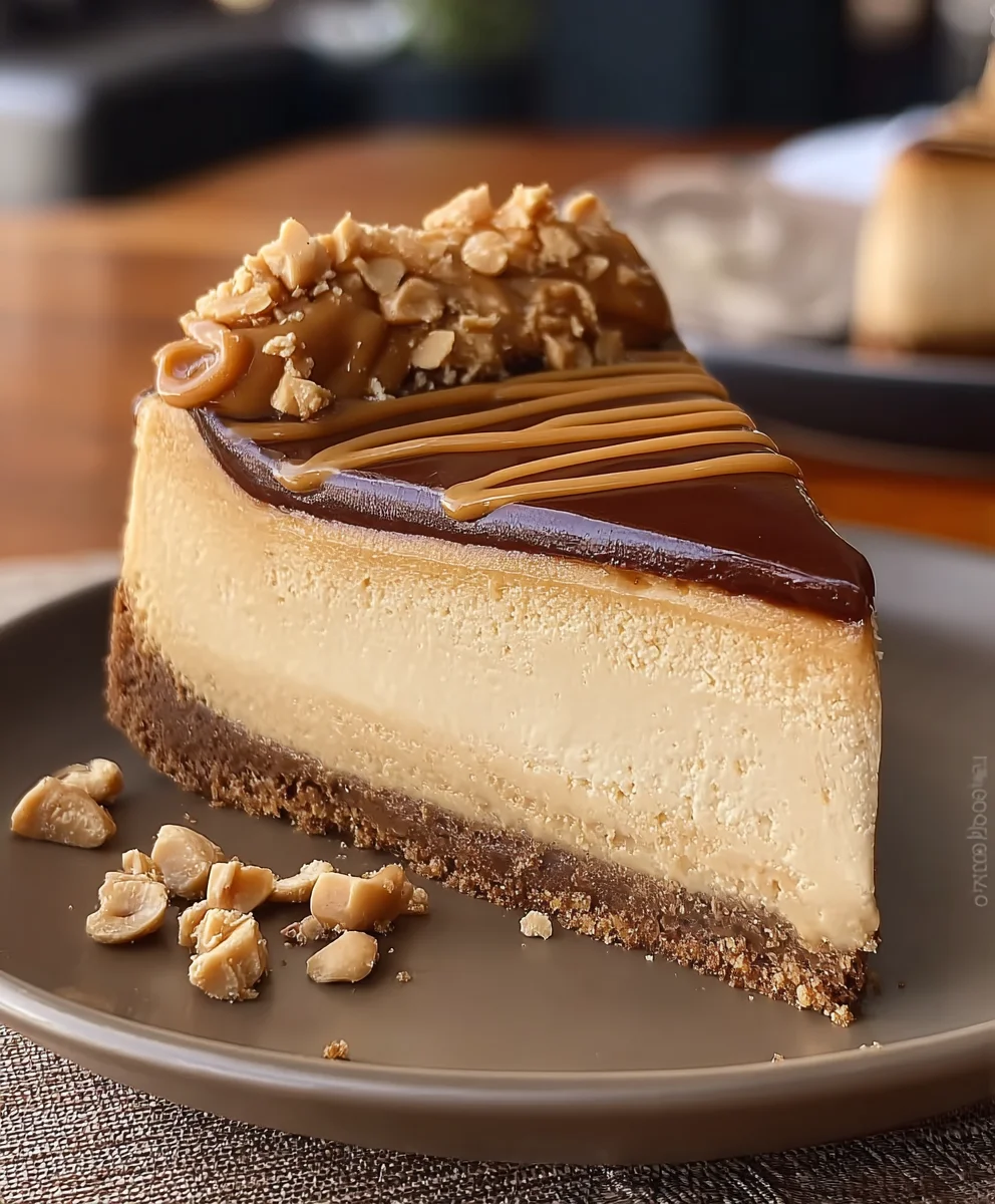 Creamy Peanut Butter Cheesecake-Easy Recipe