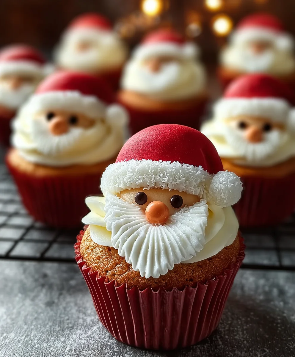 Santa Face Cupcakes-Festive Christmas Treats
