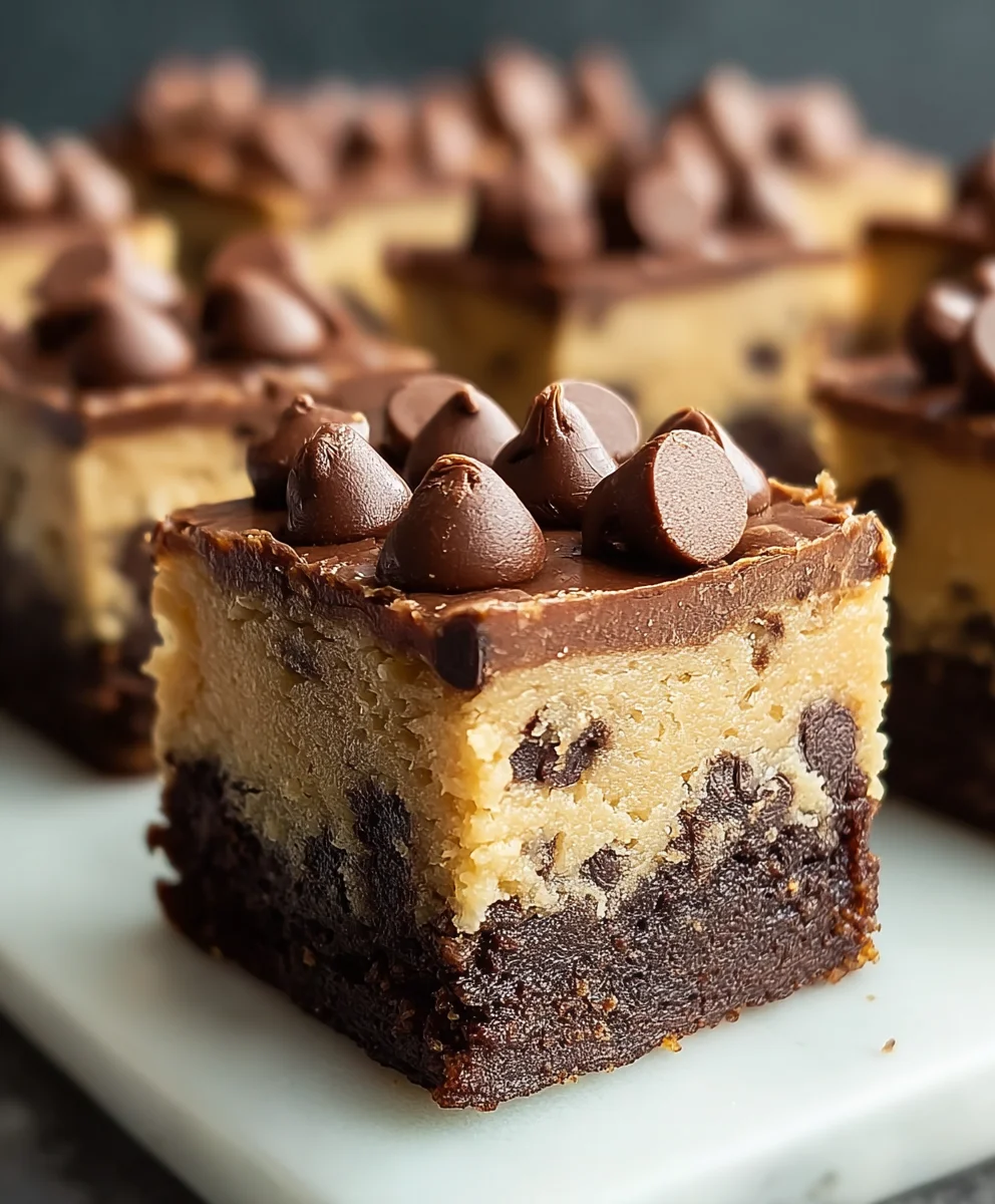 Chocolate Chip Cookie Dough Brownie Bites-Delicious Treat