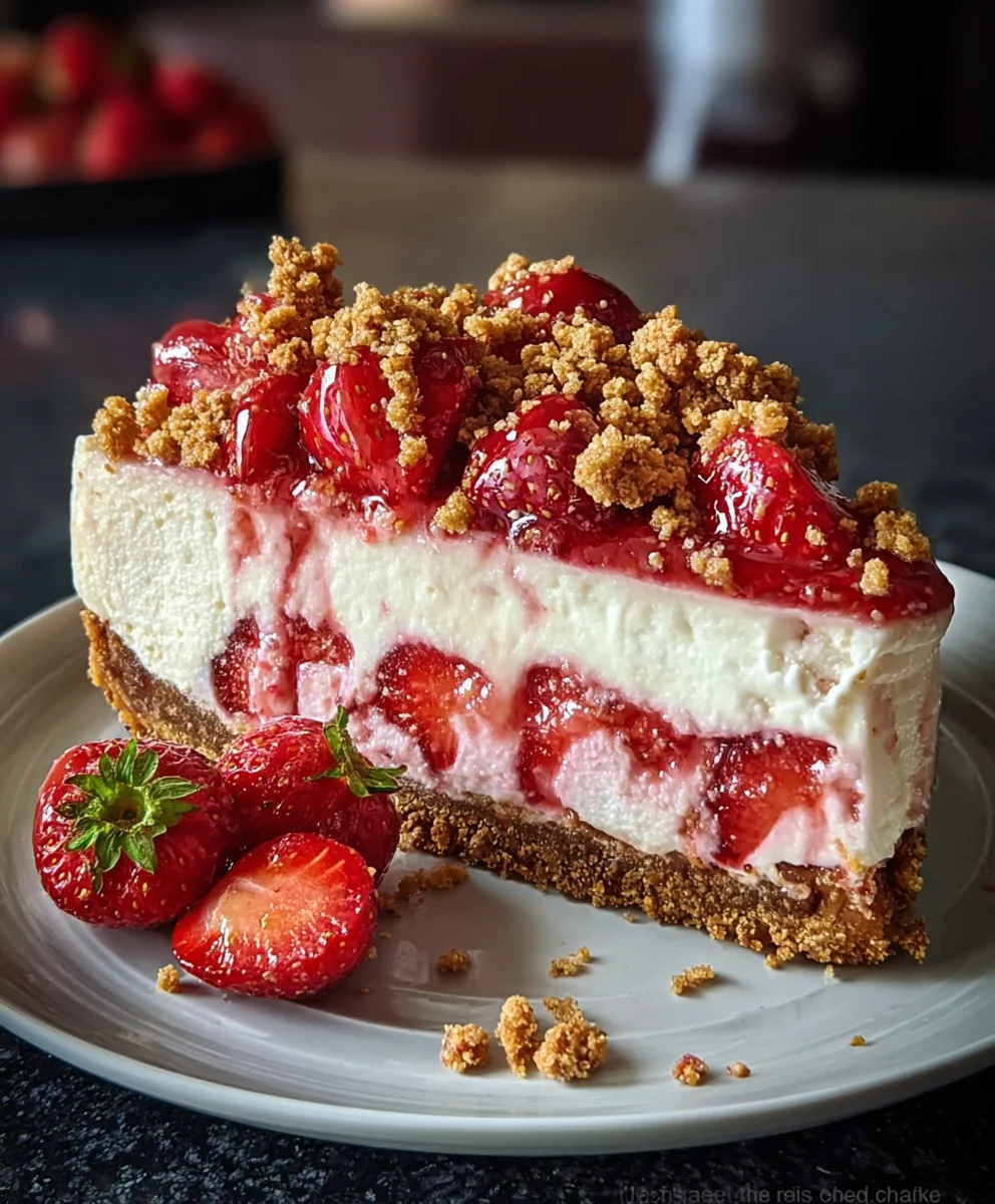 Epic Strawberry Crunch Cheesecake: Your New Favorite!