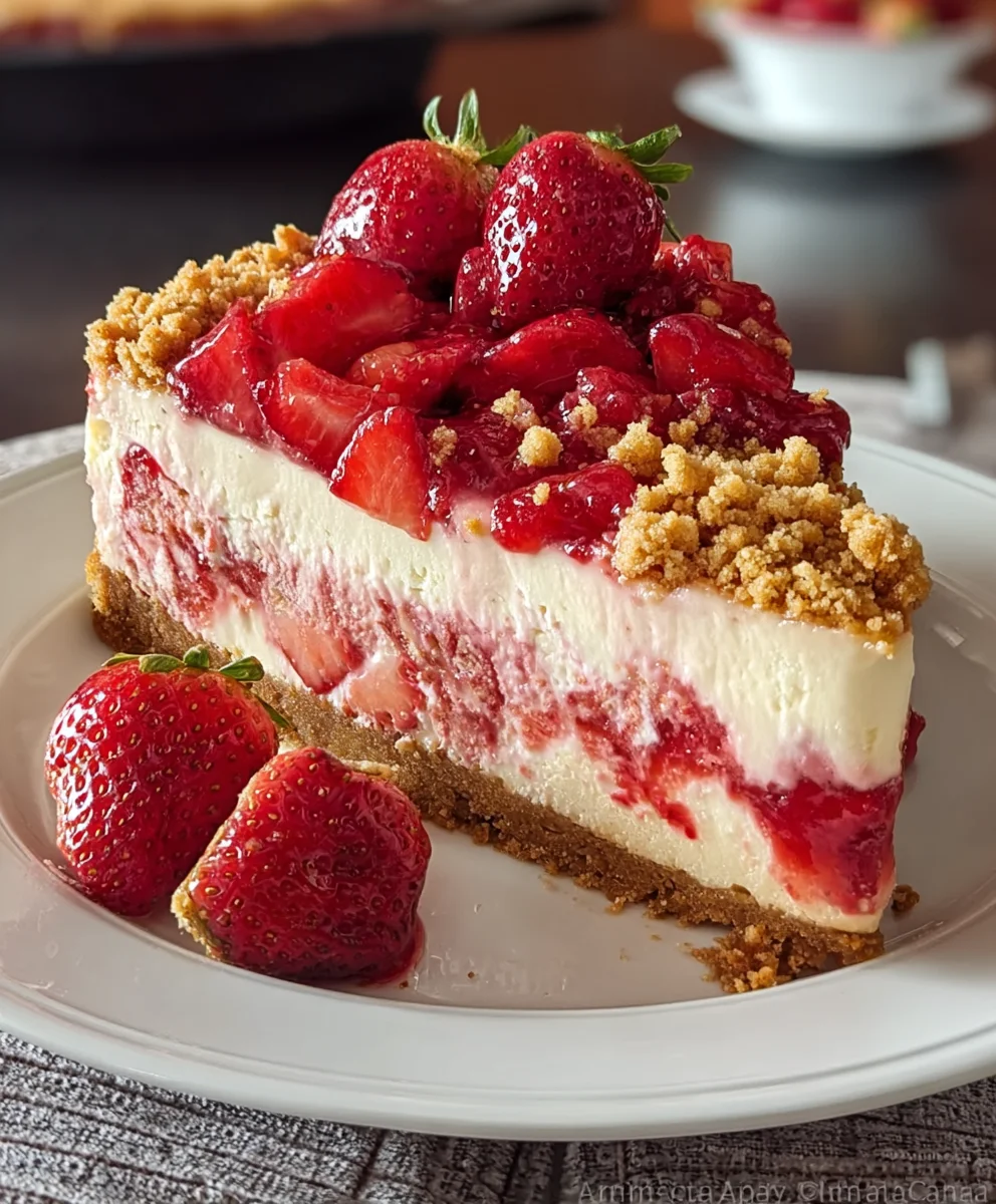 Epic Strawberry Crunch Cheesecake: Your New Favorite!