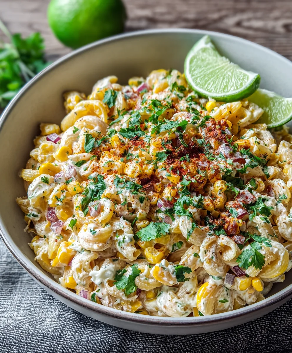 Mexican Street Corn Pasta Salad Recipe - Easy & Delicious