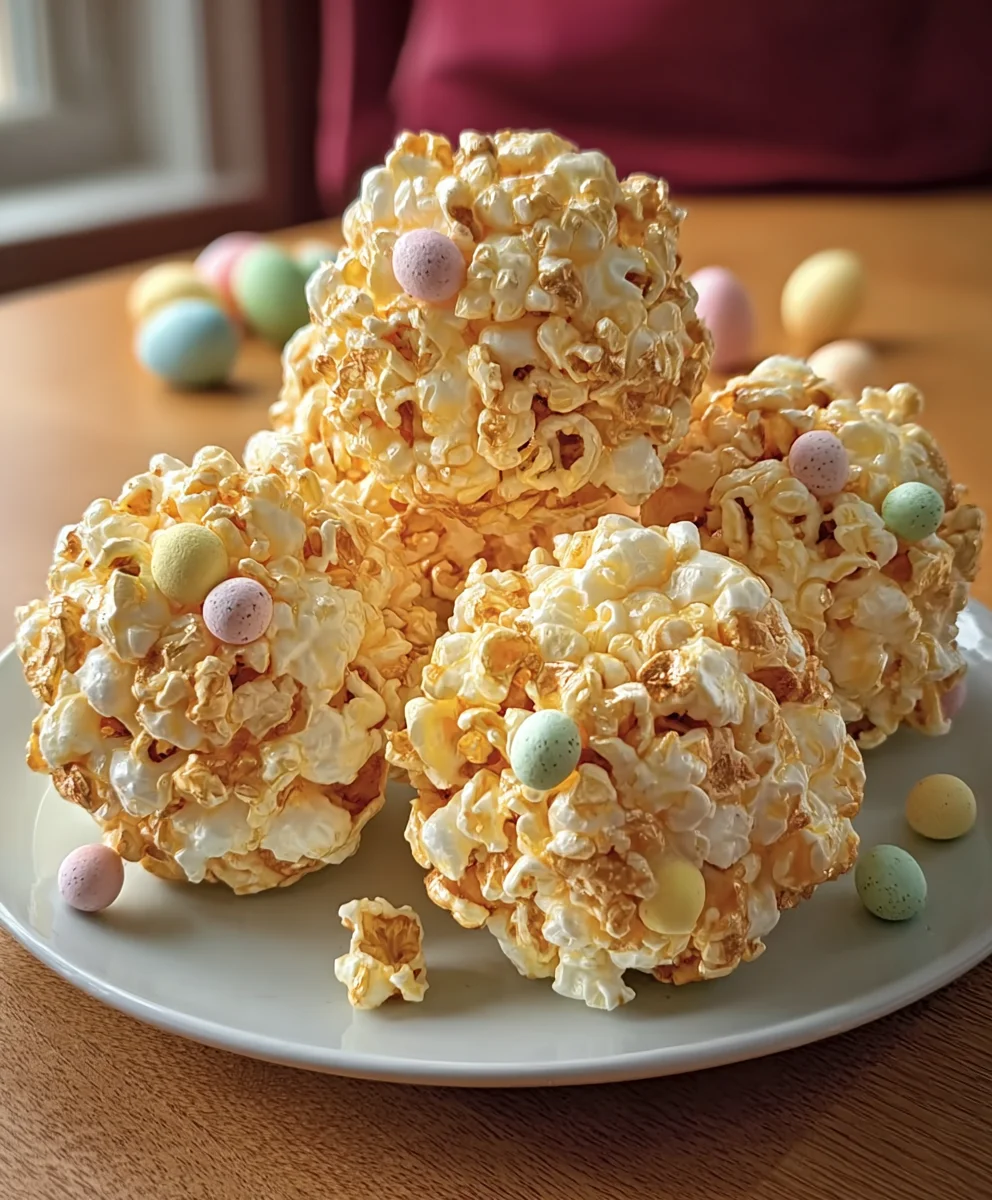 Easy Easter Popcorn Balls Recipe