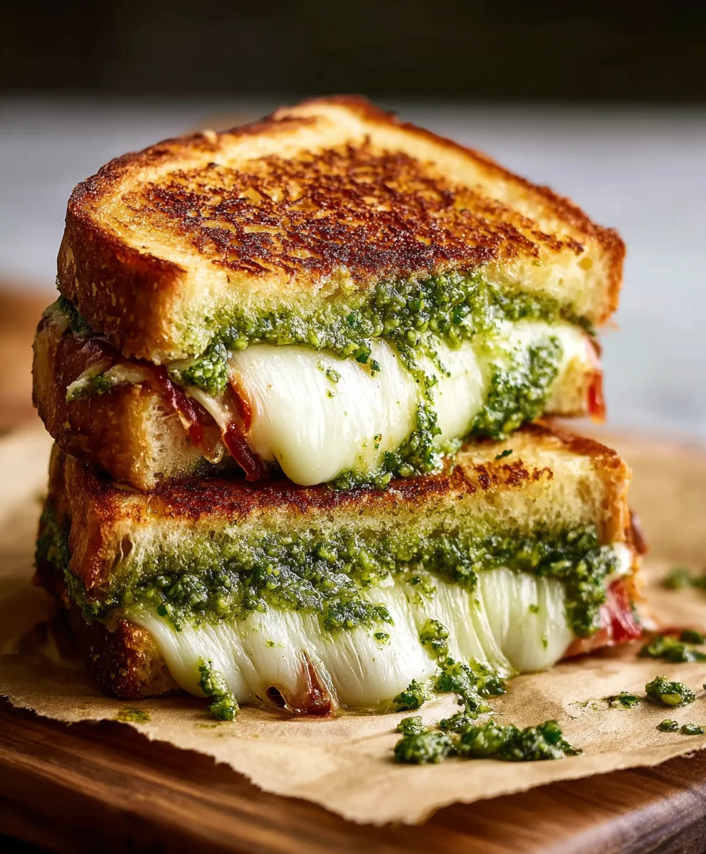 Easy Pesto Grilled Cheese - Flavorful & Quick