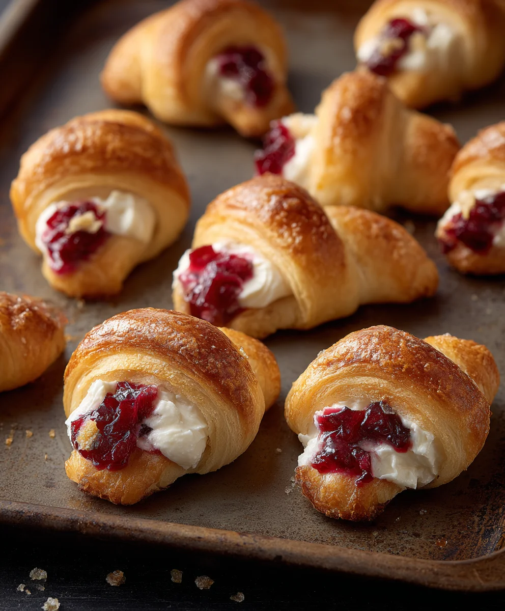 Cranberry Cream Cheese Crescent Bites - Easy Appetizer