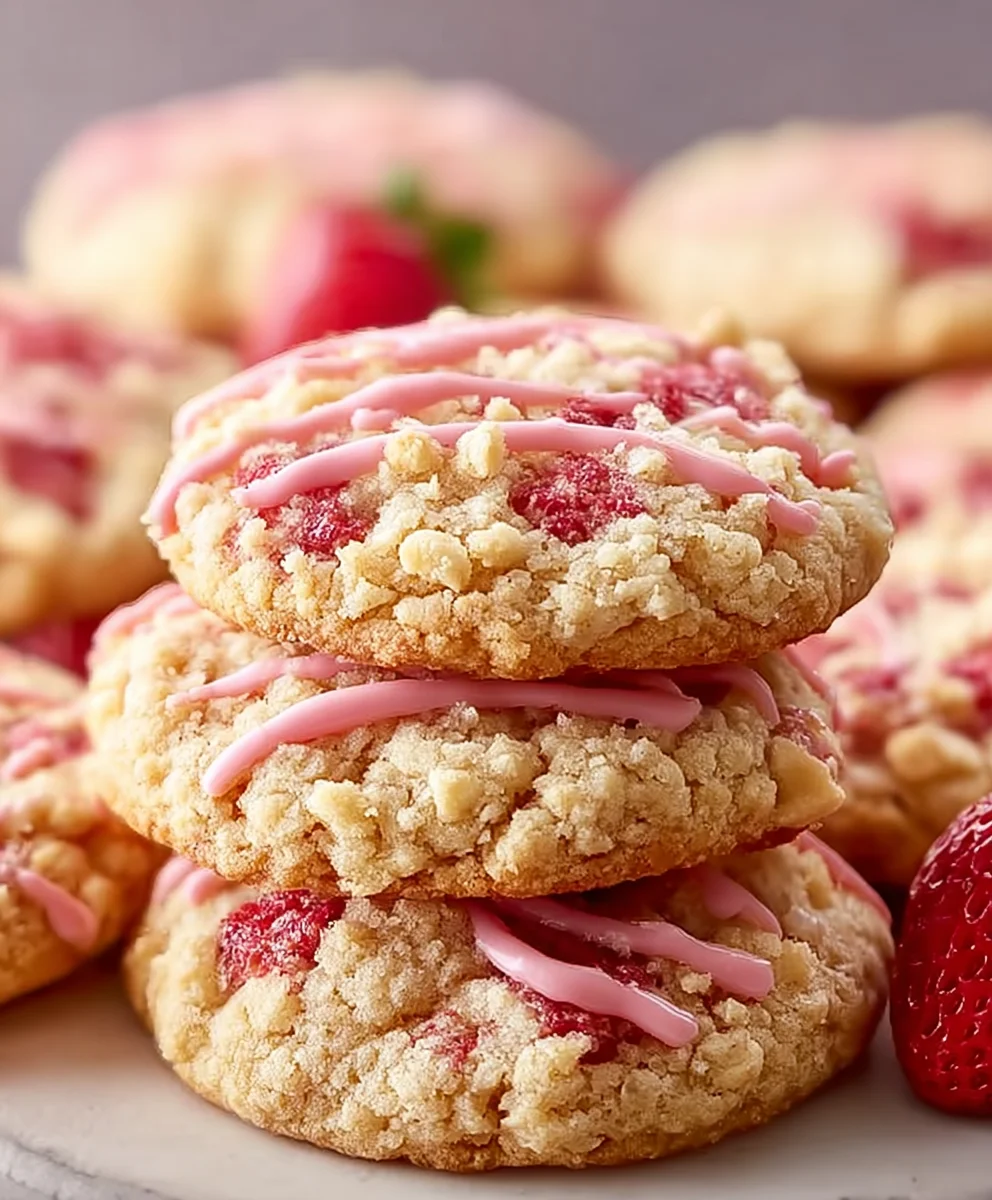 Strawberry Crunch Cookies-Irresistible Dessert Delight