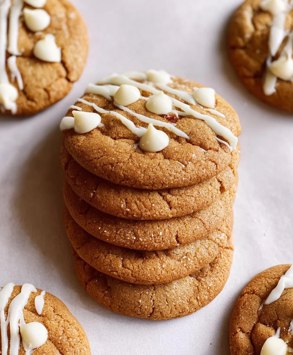 Chewy Maple Cinnamon White Chocolate Cookies