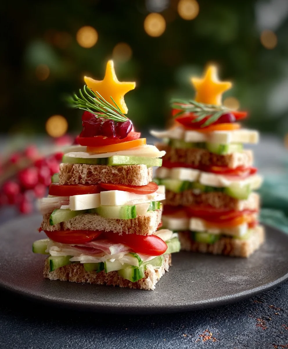 Easy Christmas Tree Sandwiches Festive Fun