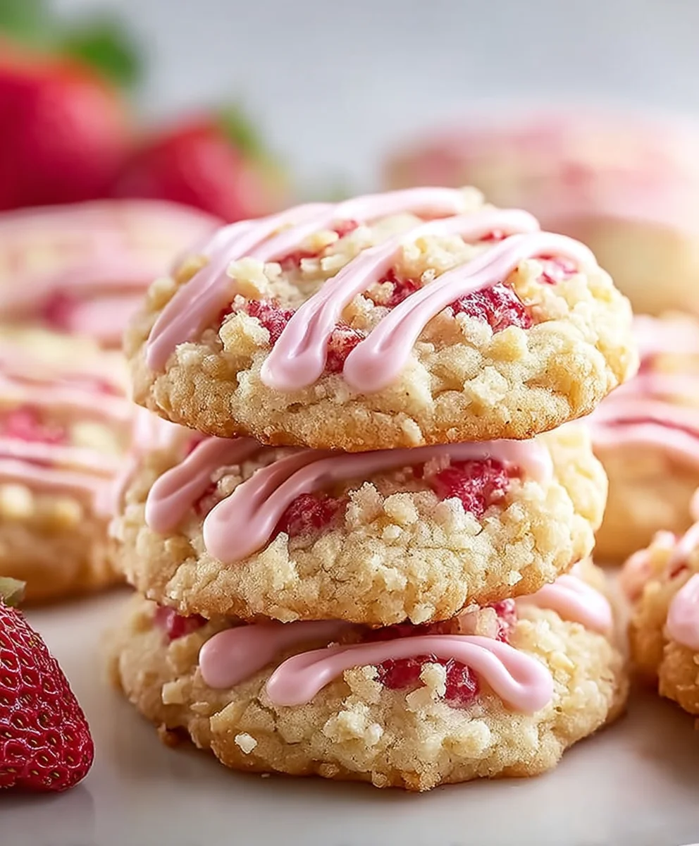 Strawberry Crunch Cookies-Irresistible Dessert Delight