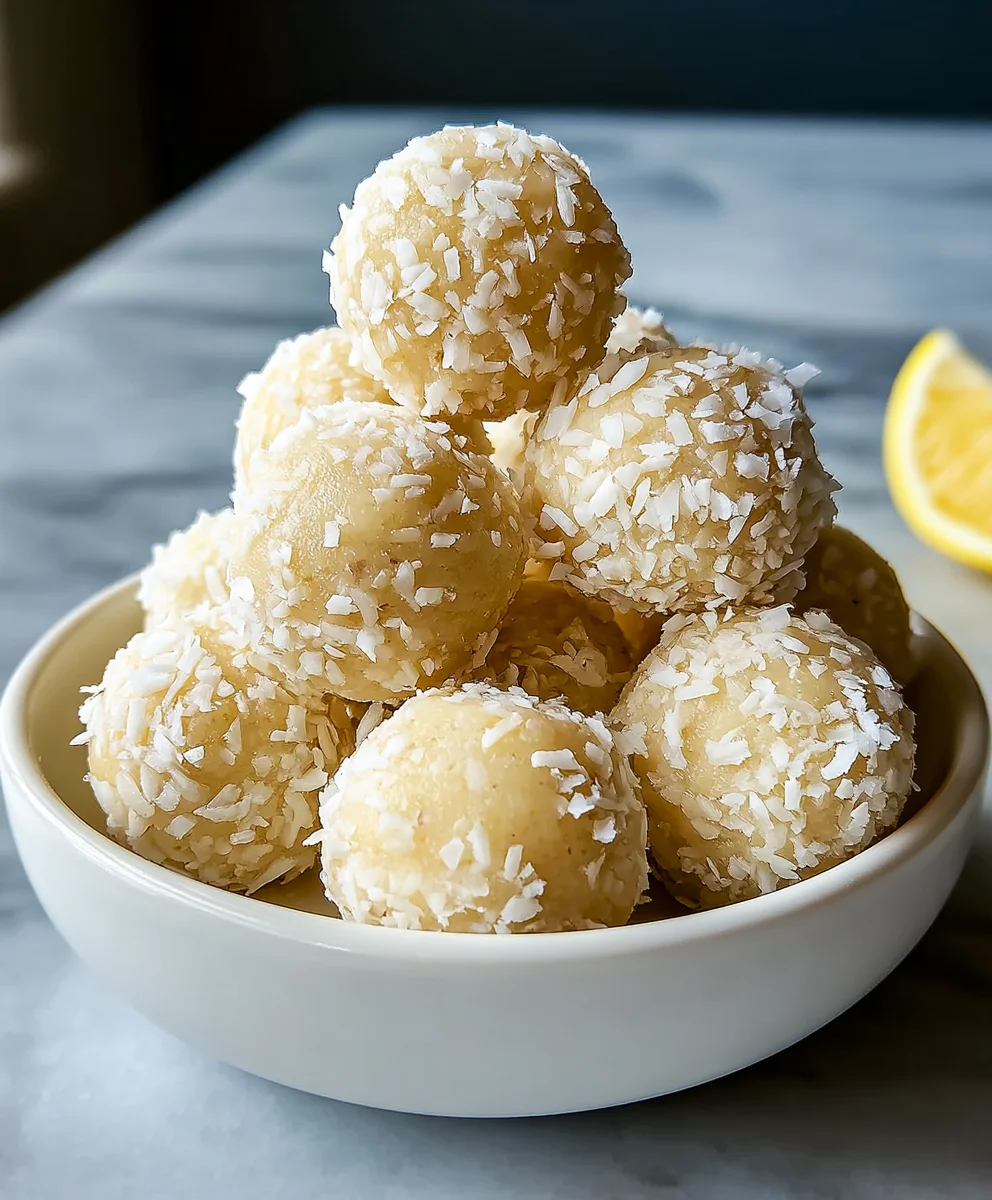 Lemon Coconut Protein Balls-Easy Healthy Bites