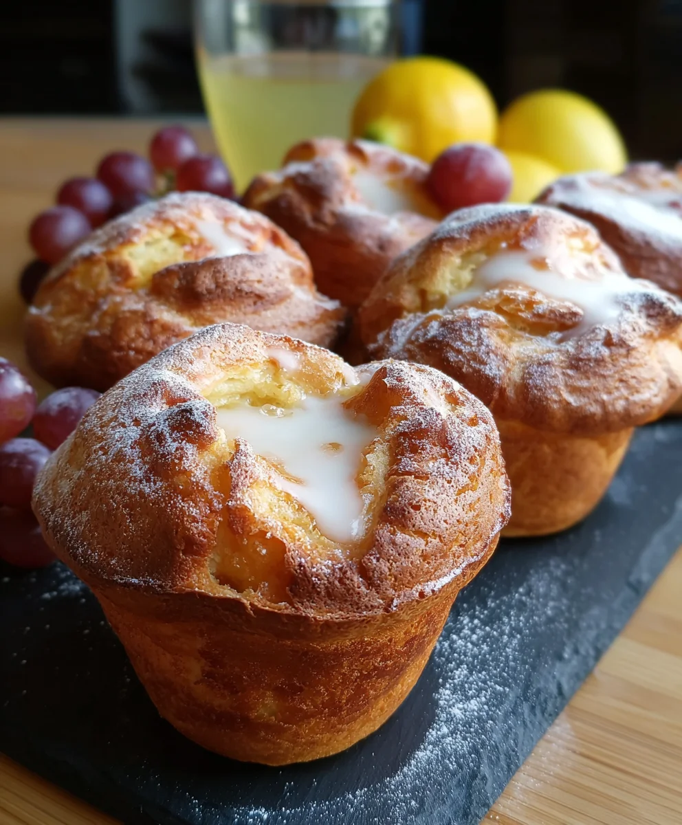 Sparkling Grape Juice-Portuguese Popovers Delight