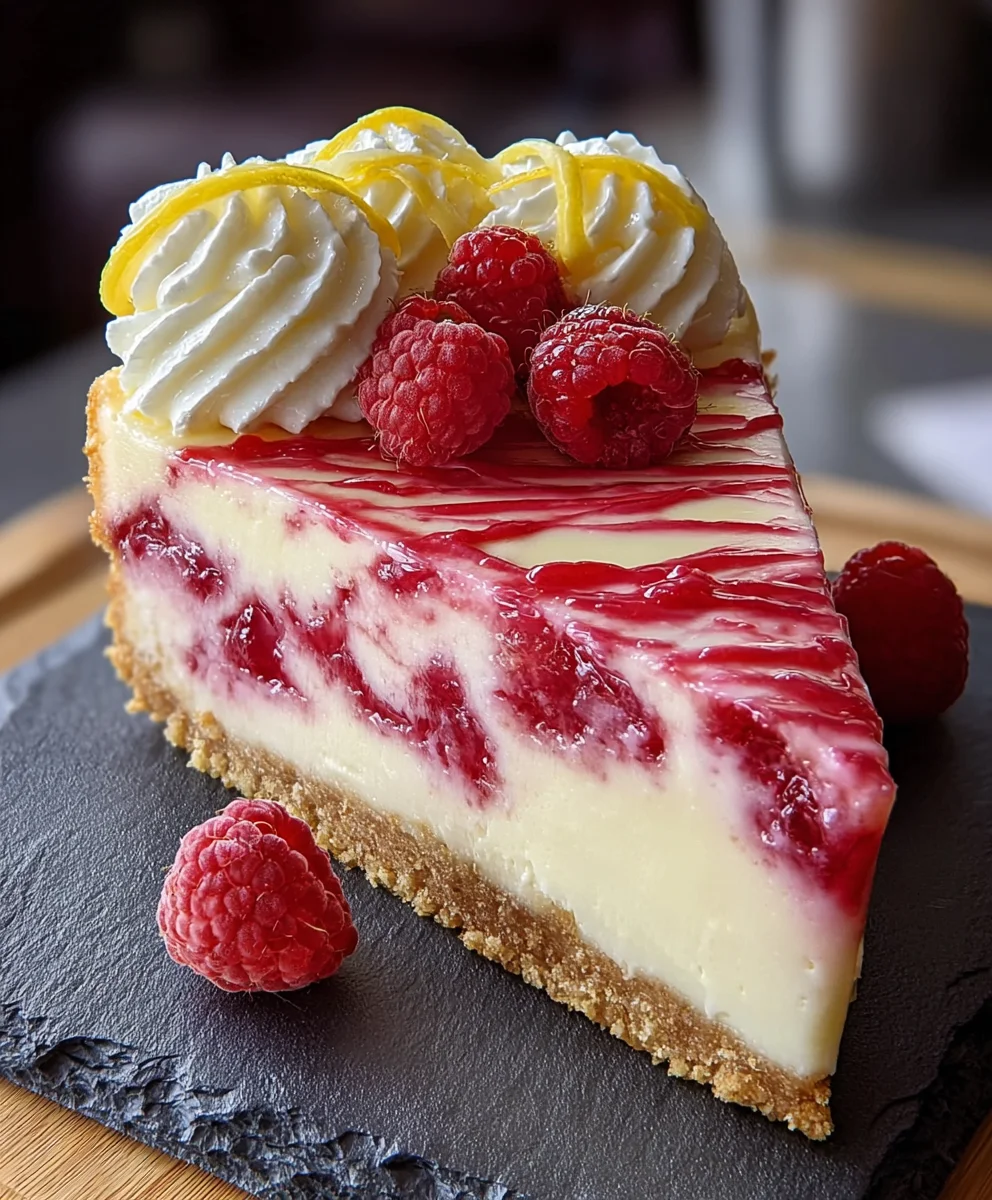 Raspberry Lemon White Chocolate Cheesecake Bliss
