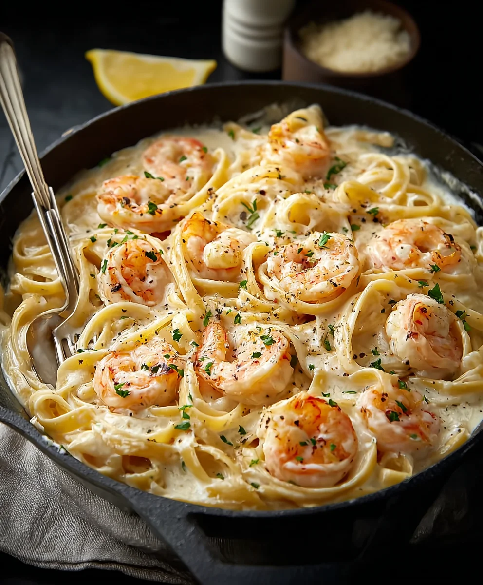 Easy Shrimp Alfredo Pasta Recipe - Creamy & Delicious
