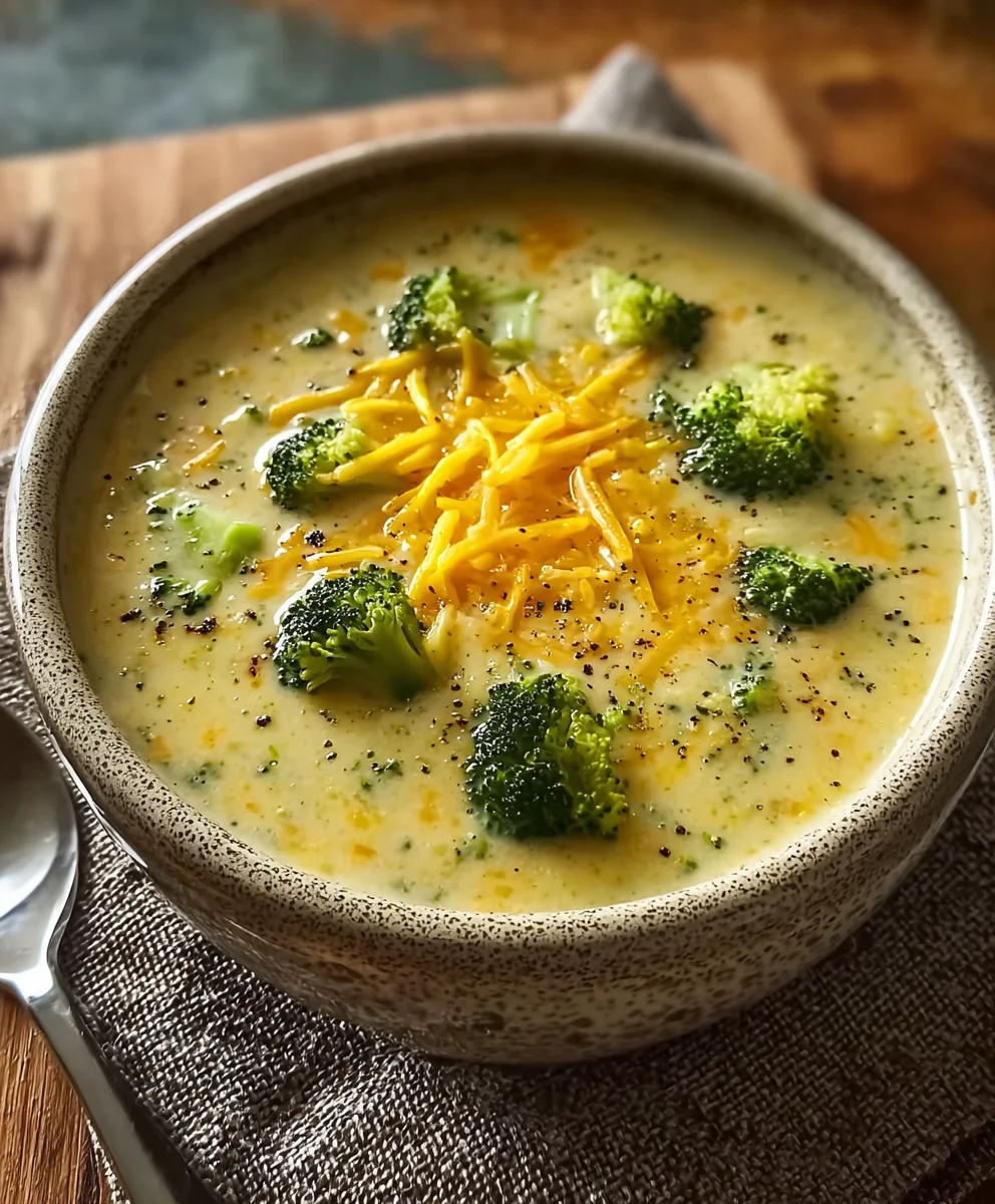 Creamy Broccoli Cheese Soup Recipe - Easy & Delicious