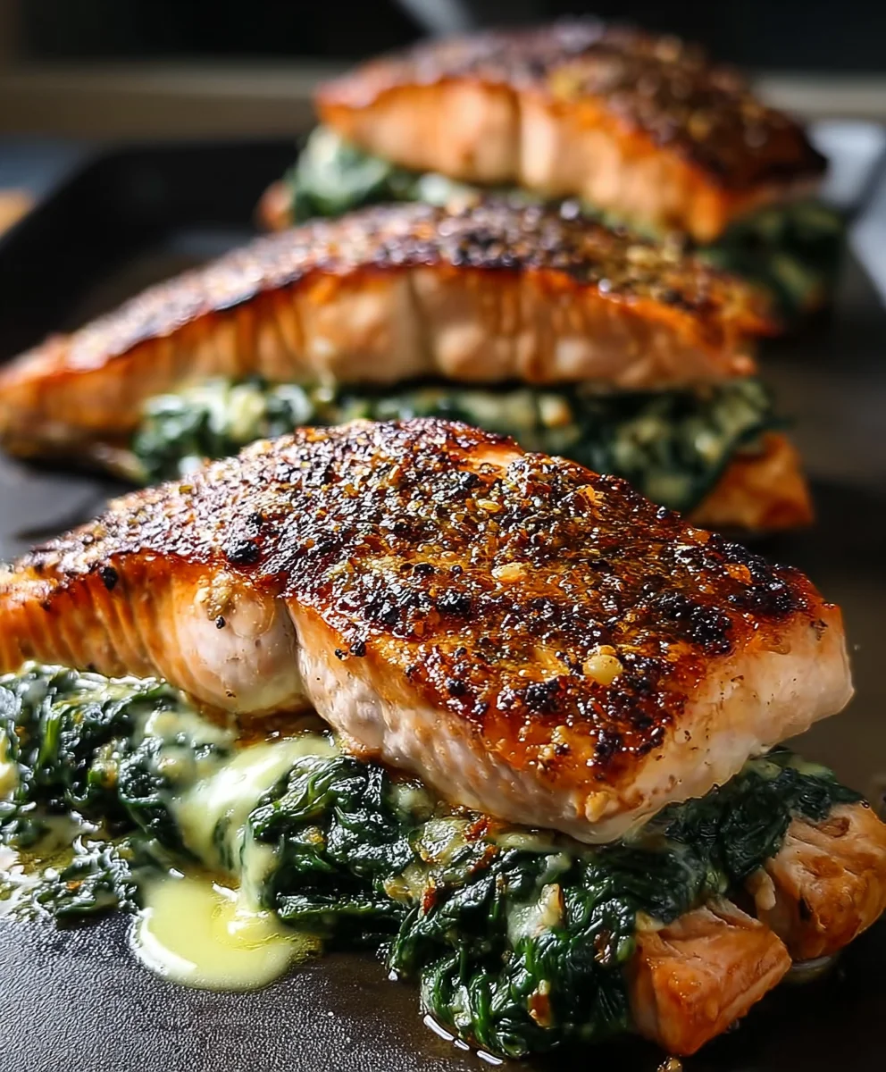Blackened Spinach Salmon-Flavorful Seafood Dinner