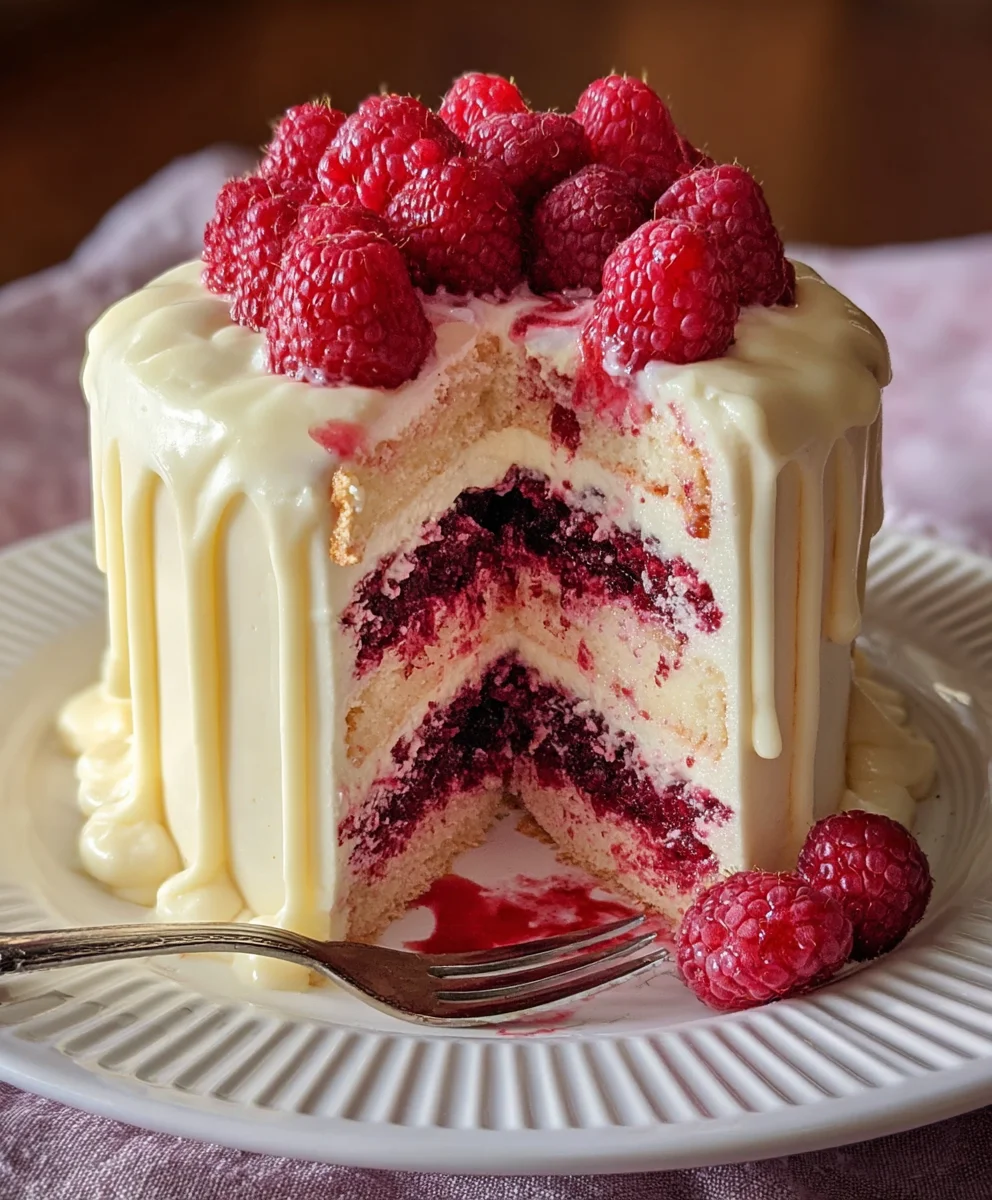 White Chocolate Raspberry Dream Cake-Non-non-non-alcoholic alternativeic Delight