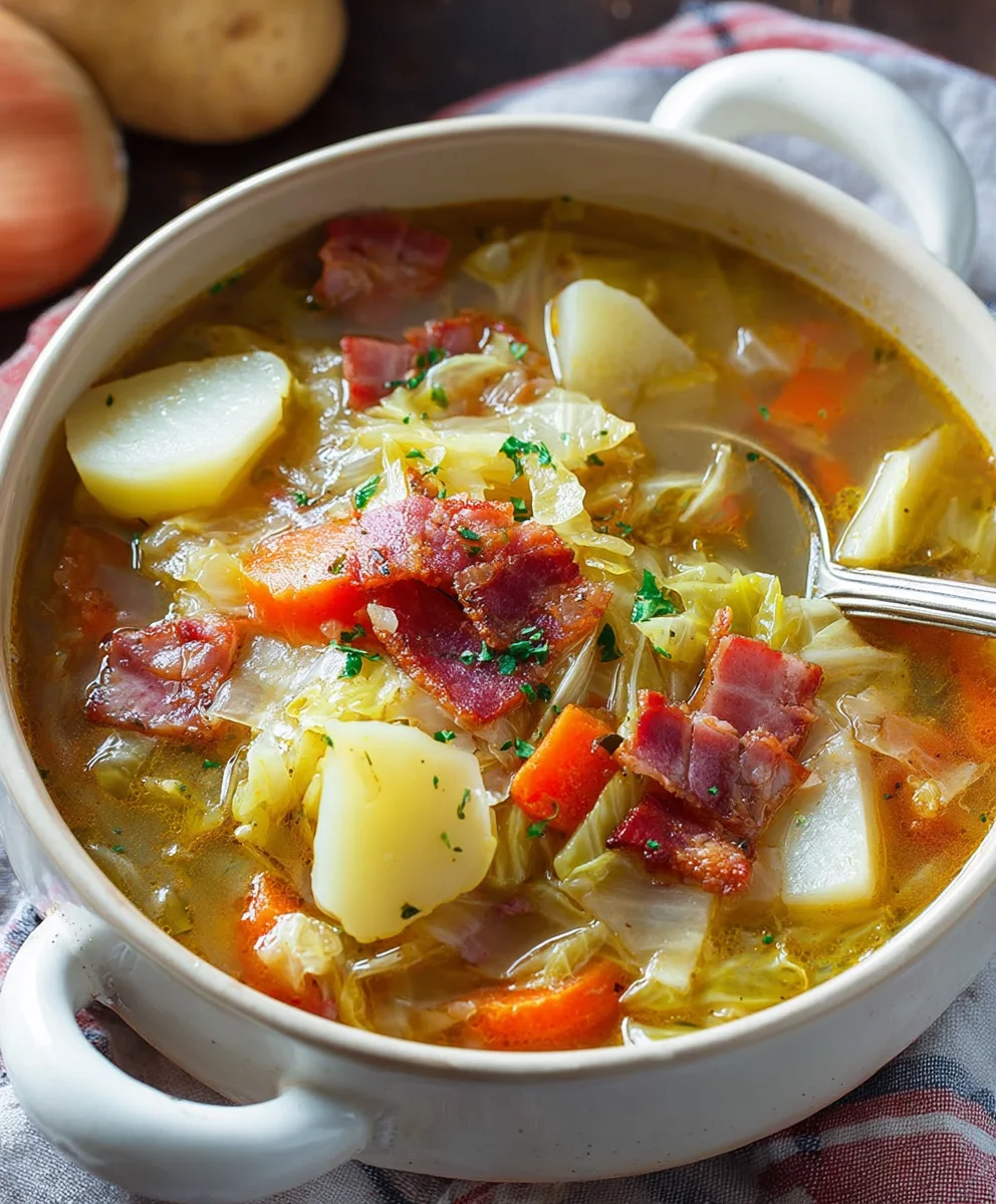 Irish Beef Beef Bacon Cabbage Potato Soup Recipe