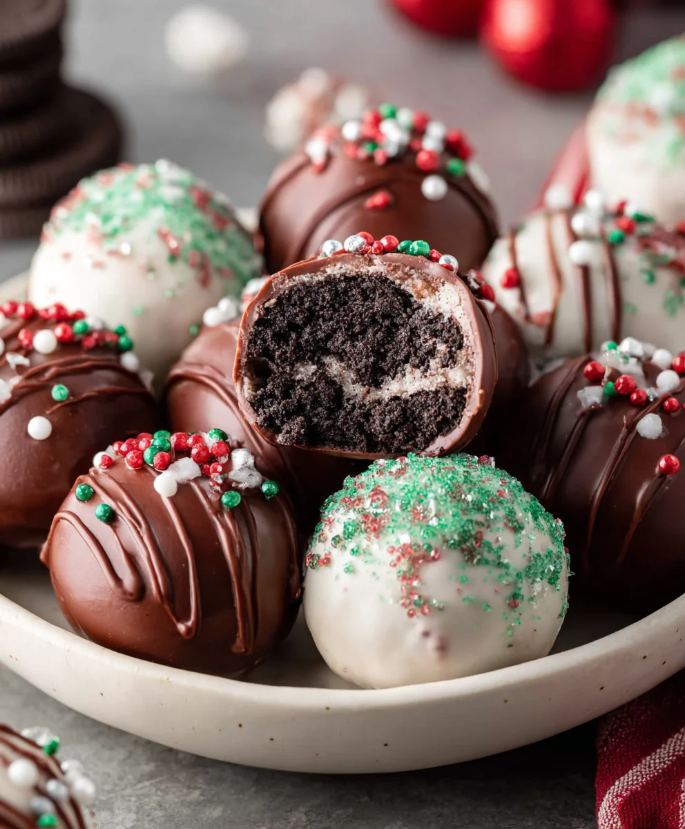 Easy Christmas Oreo Balls - Festive No-Bake Treat