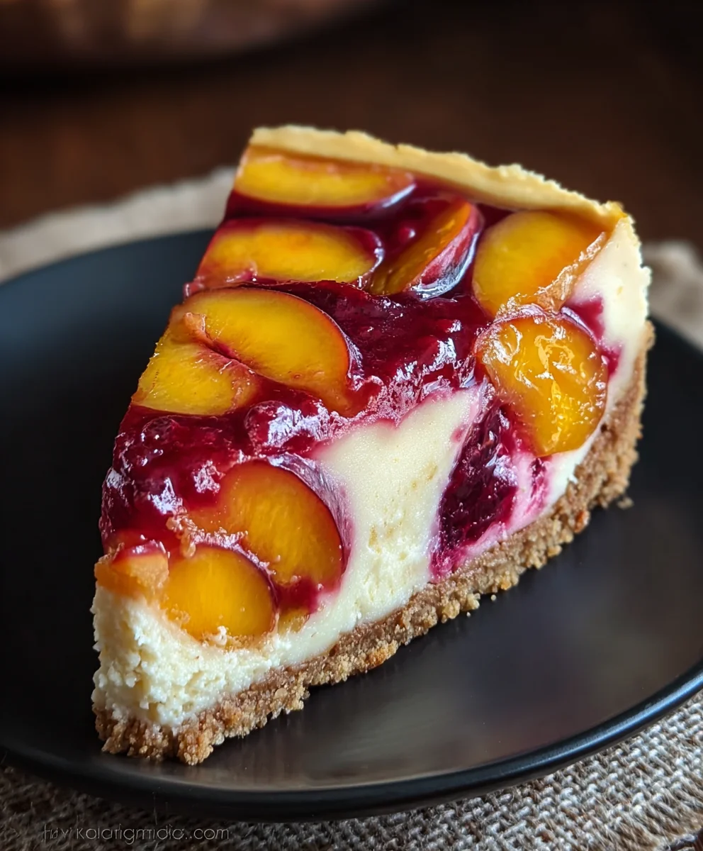 Peach Plum Cheesecake Recipe-Summer Delight
