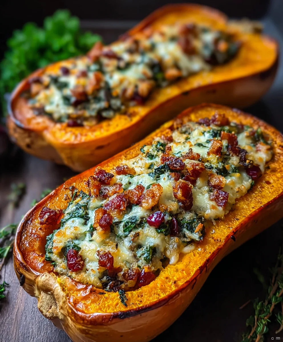 Delicious Stuffed Butternut Squash Recipe-Easy Dinner