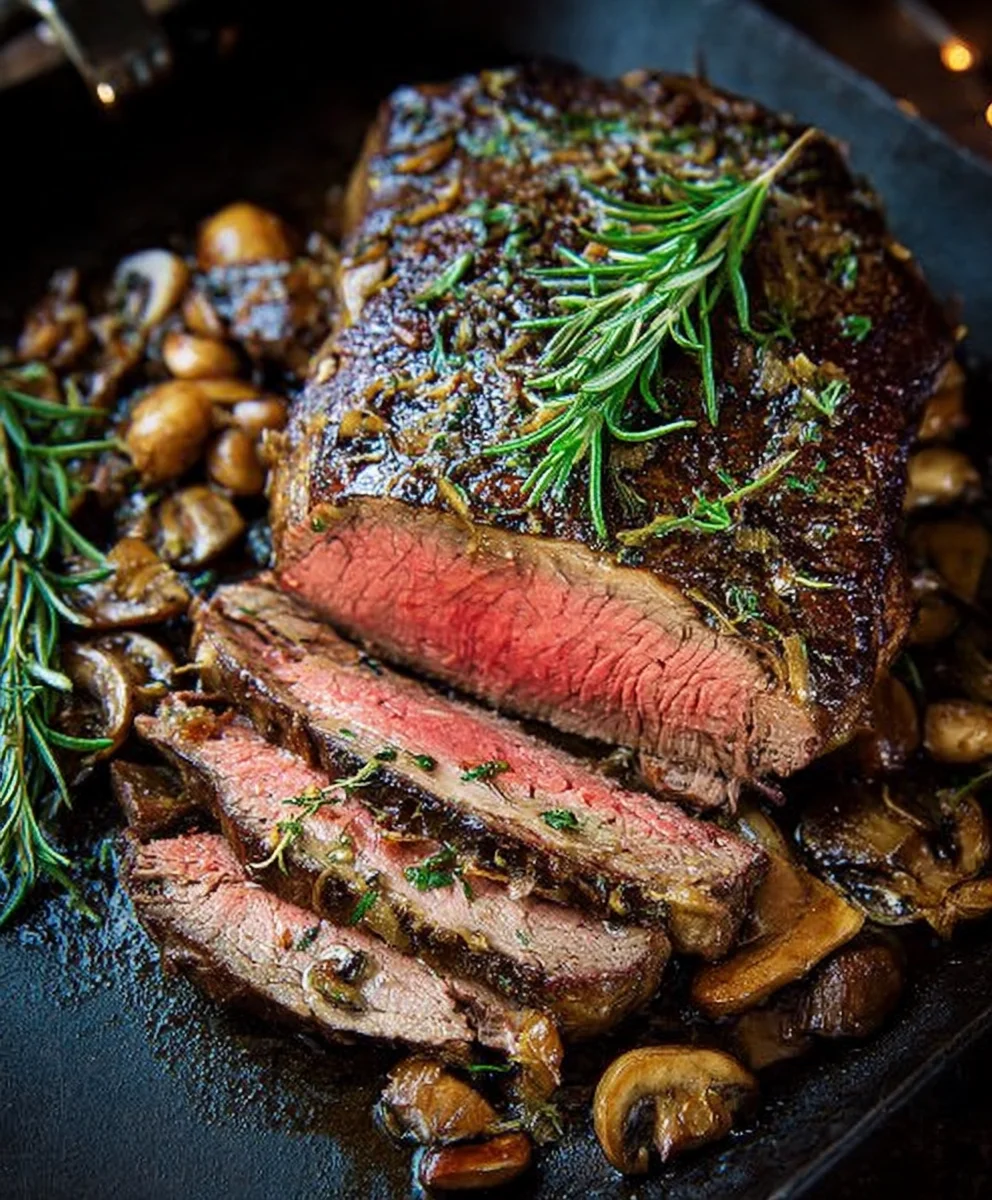 Rosemary Garlic Roast Beef Recipe - Juicy & Flavorful