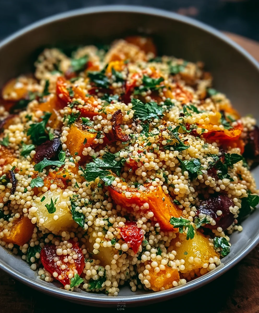 Autumn Couscous Salad-Easy Flavorful Fall Harvest Dish