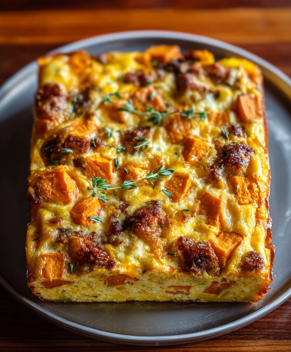 Easy Sweet Potato Egg Casserole-Healthy Breakfast