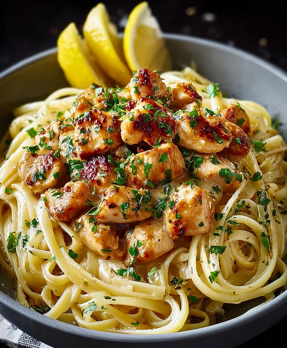 Easy Lemon Chicken Linguine Recipe