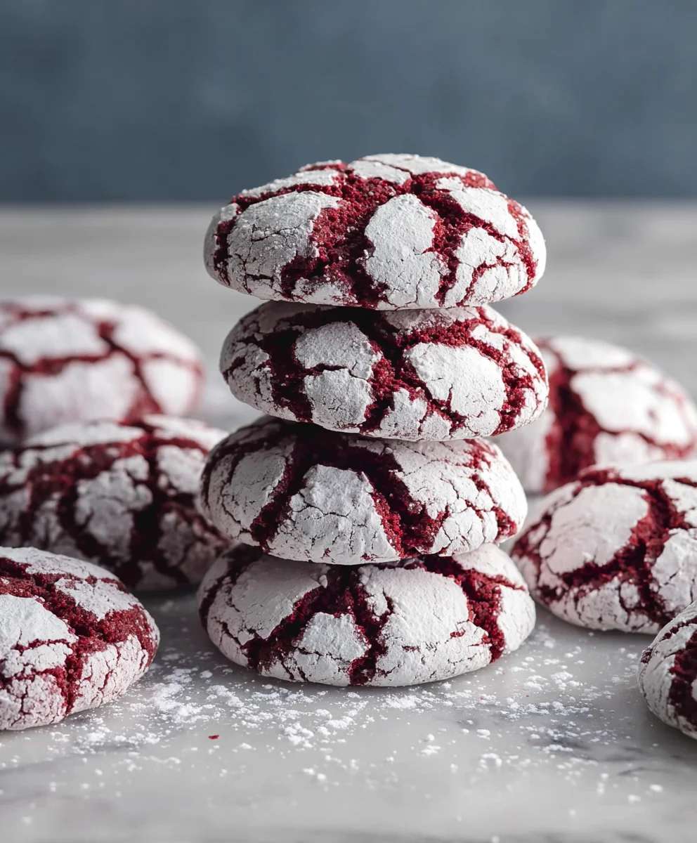 Easy Red Velvet Crinkle Cookies Recipe