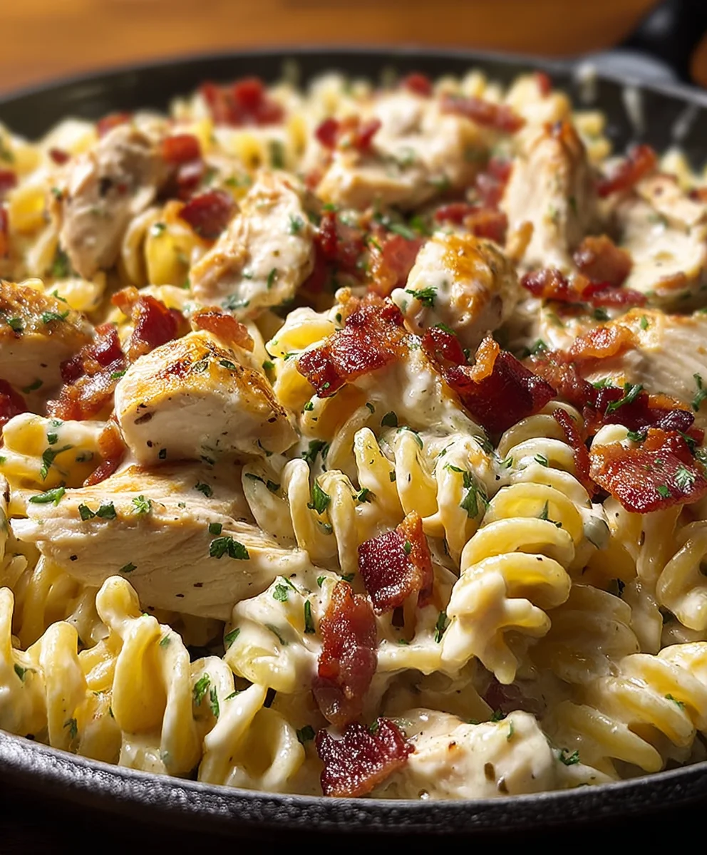 Chicken Beef Bacon Ranch Pasta Recipe- Delicious & Easy