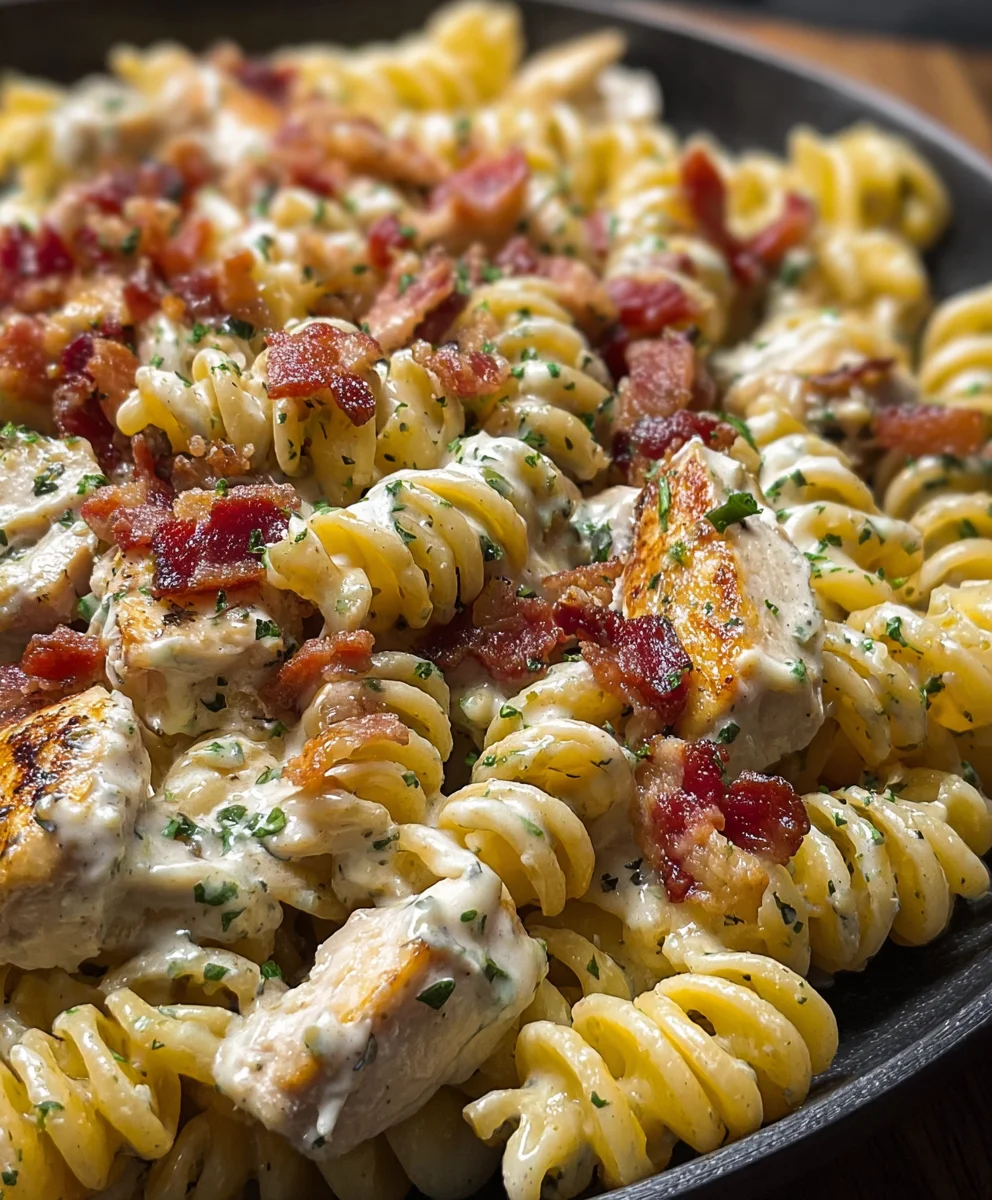 Chicken Beef Bacon Ranch Pasta Recipe- Delicious & Easy