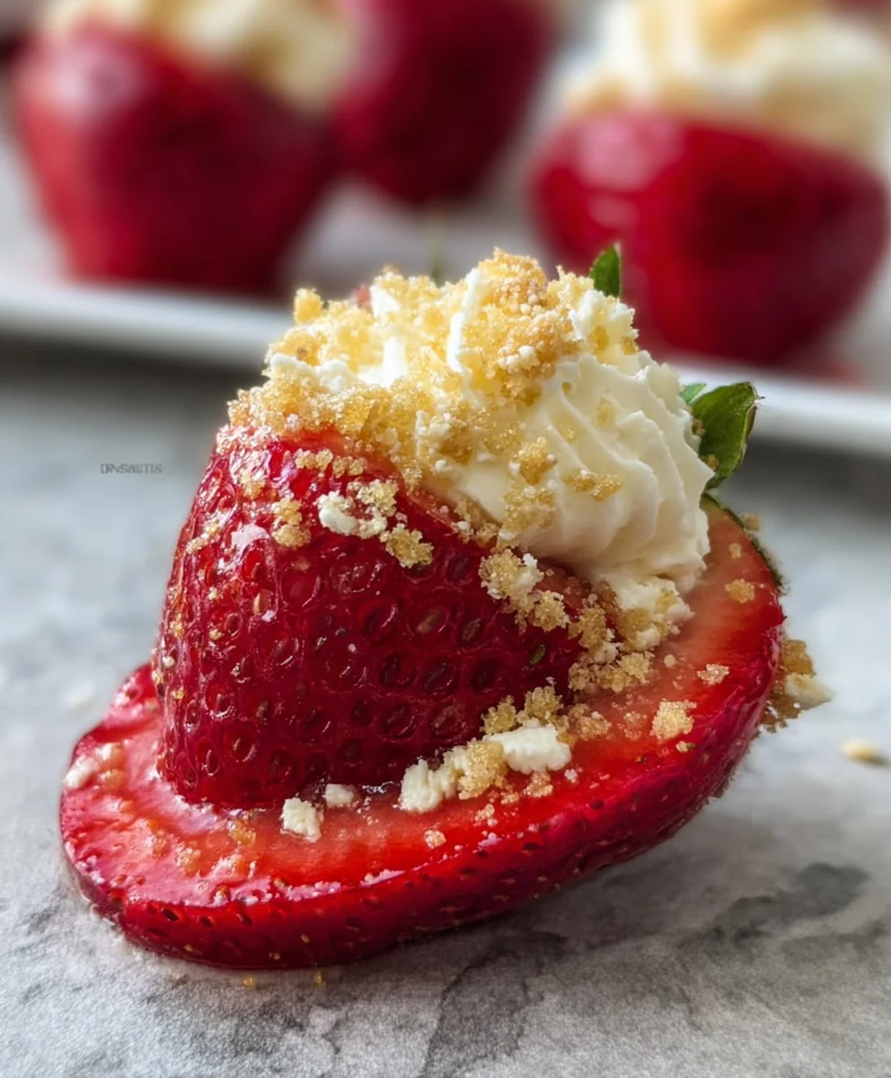Cheesecake Deviled Strawberries-Sweet Dessert Treat
