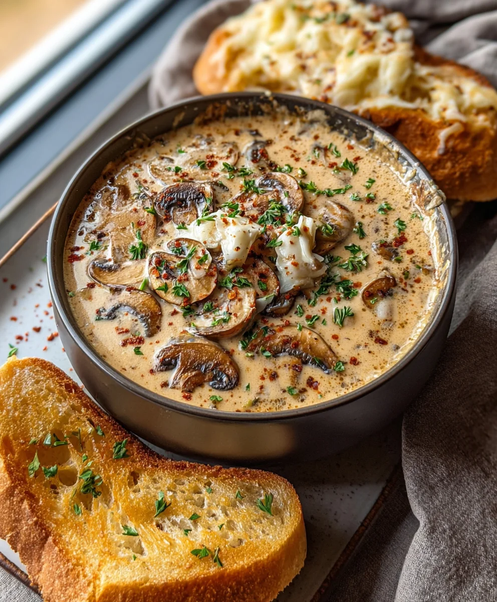 Creamy Mushroom Soup-Rich & Flavorful Recipe