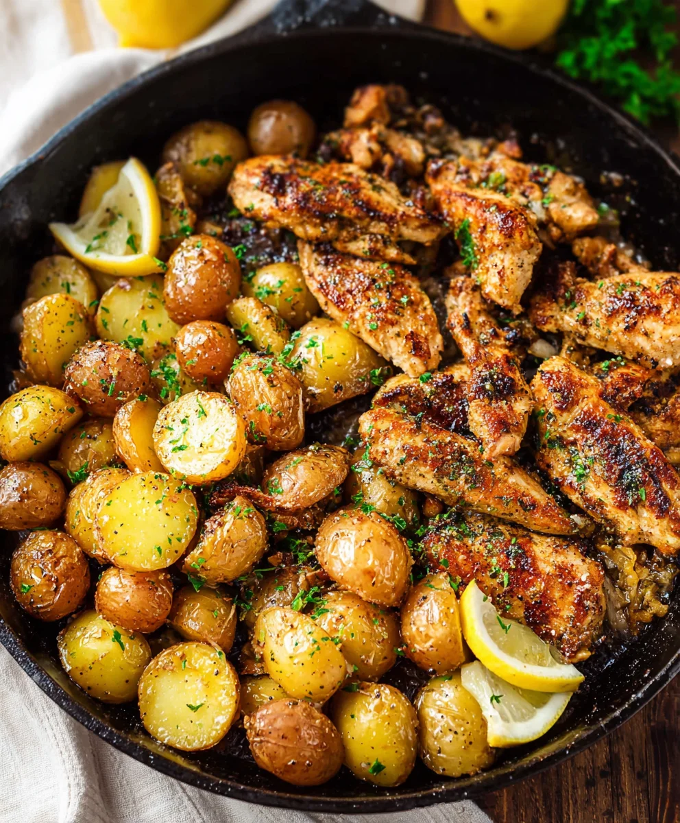 Garlic Butter Beef and Potatoes Skillet Dinner