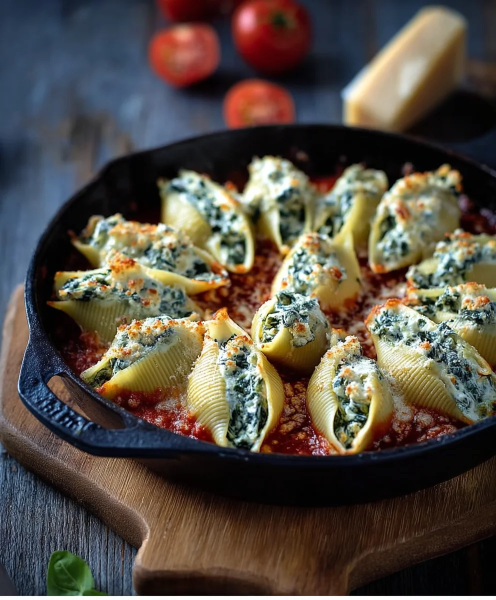 Spinach Ricotta Stuffed Shells - Easy Comfort Food
