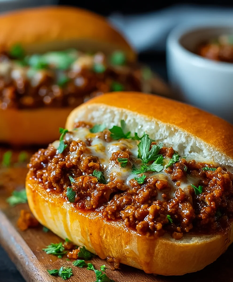 Cheesy Beef Sloppy Joes Melts Recipe