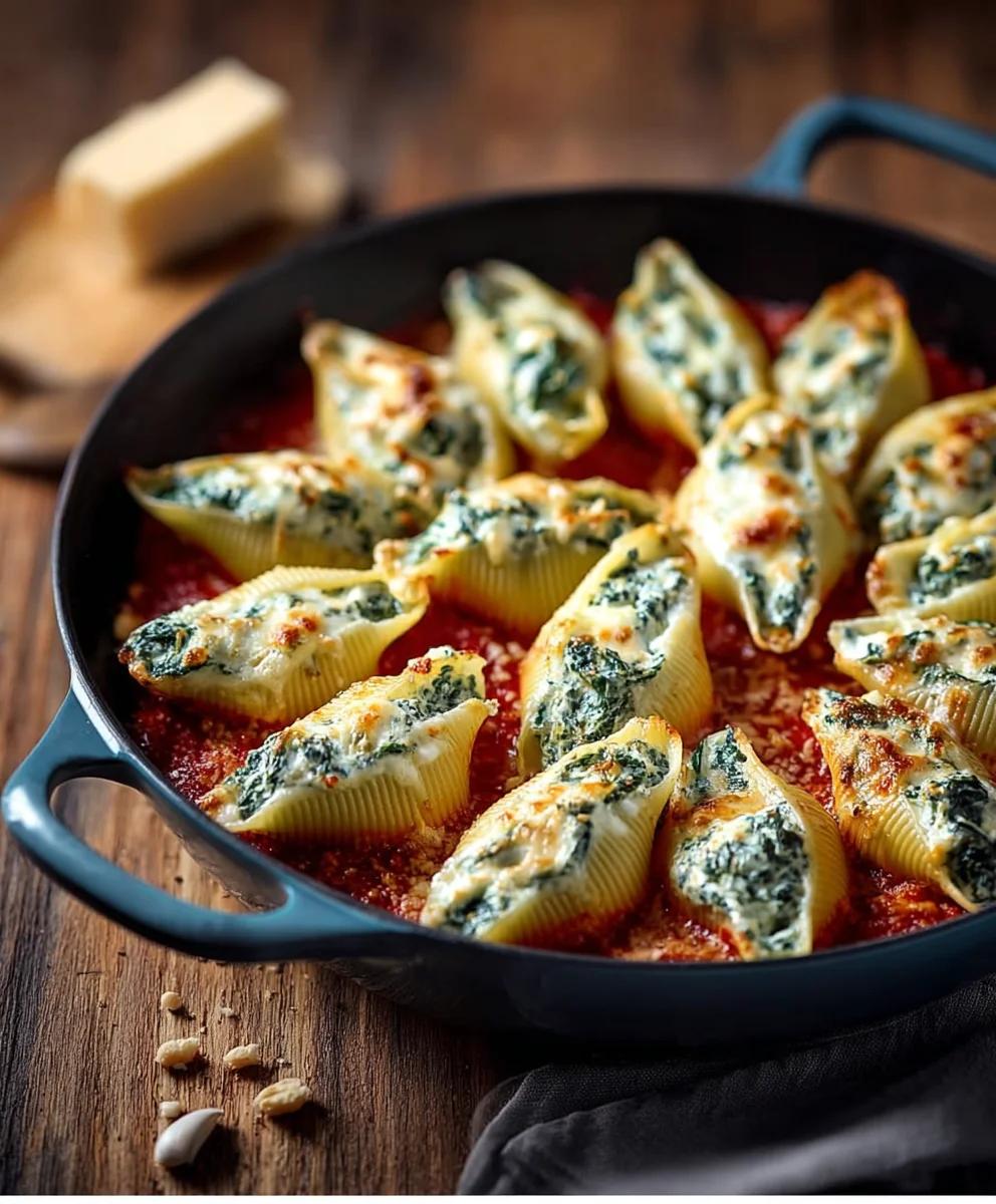 Spinach Ricotta Stuffed Shells - Easy Comfort Food
