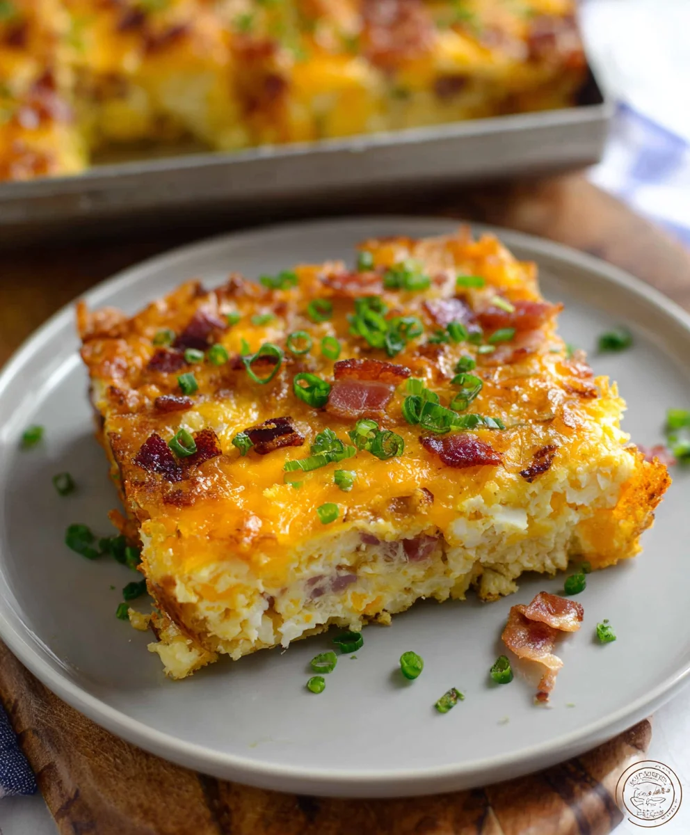 Cheesy Hash Brown Egg Casserole - Easy Breakfast Bake