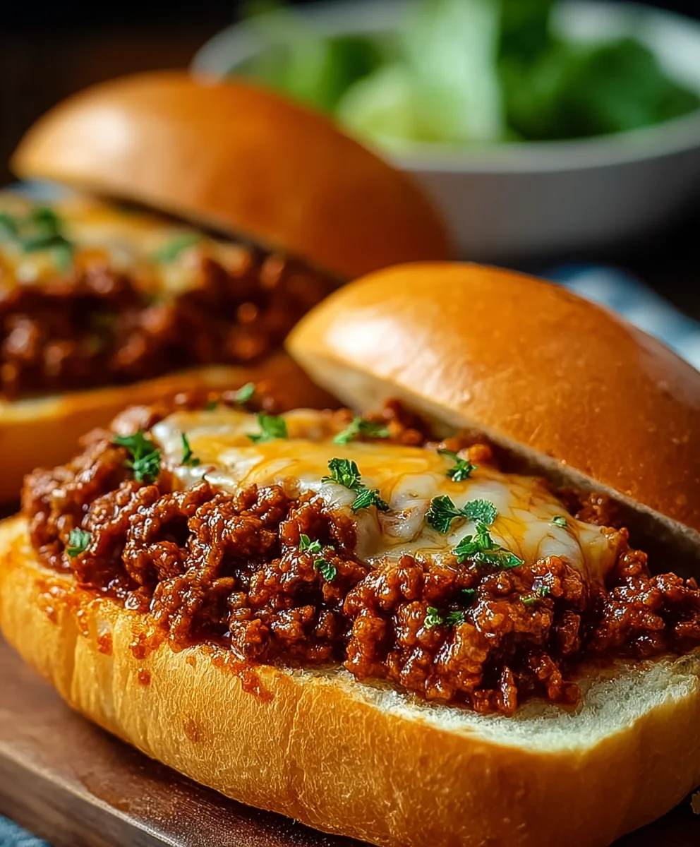 Cheesy Beef Sloppy Joes Melts Recipe