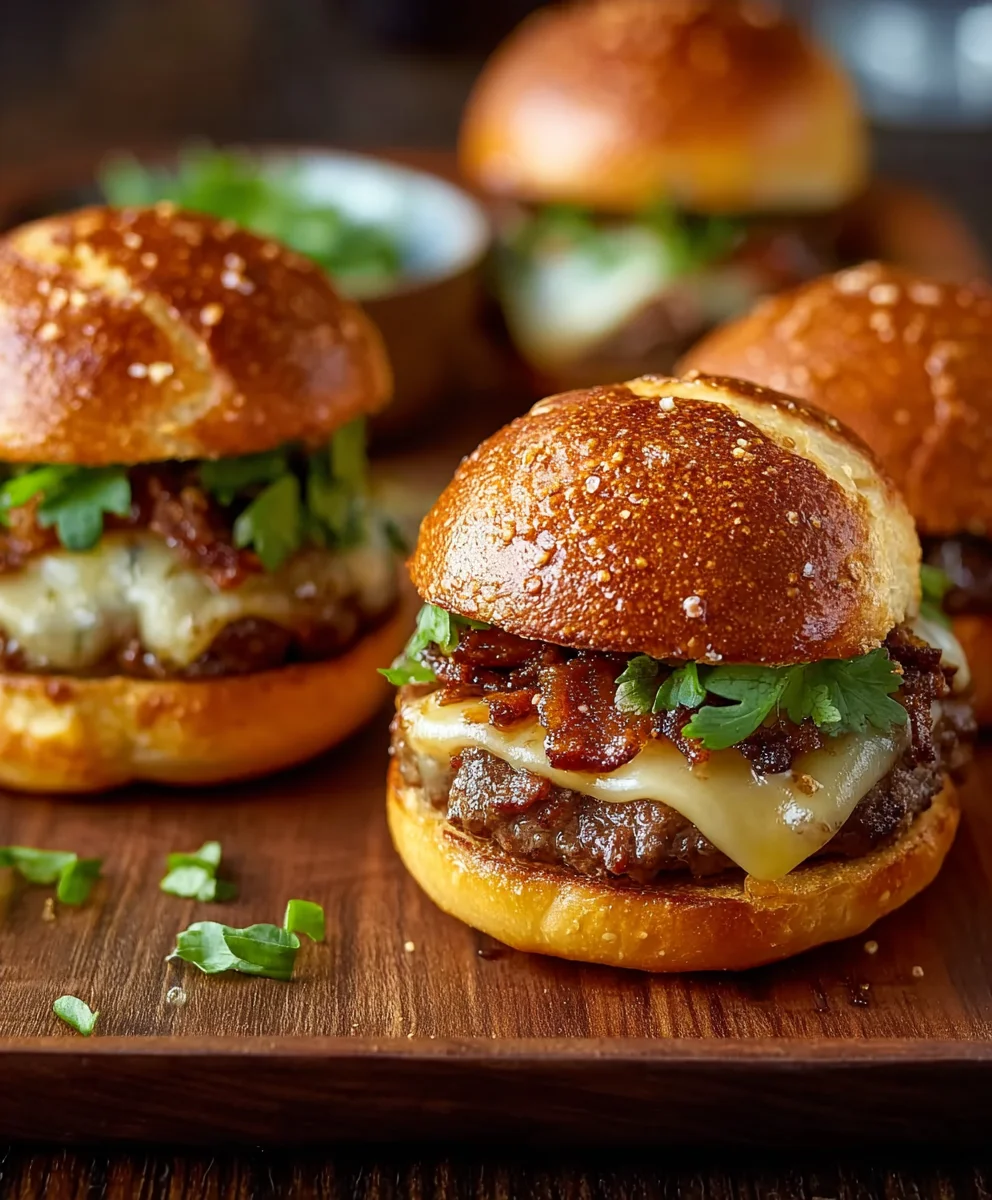 Pretzel Cowboy Sliders- Savory Beef Bites