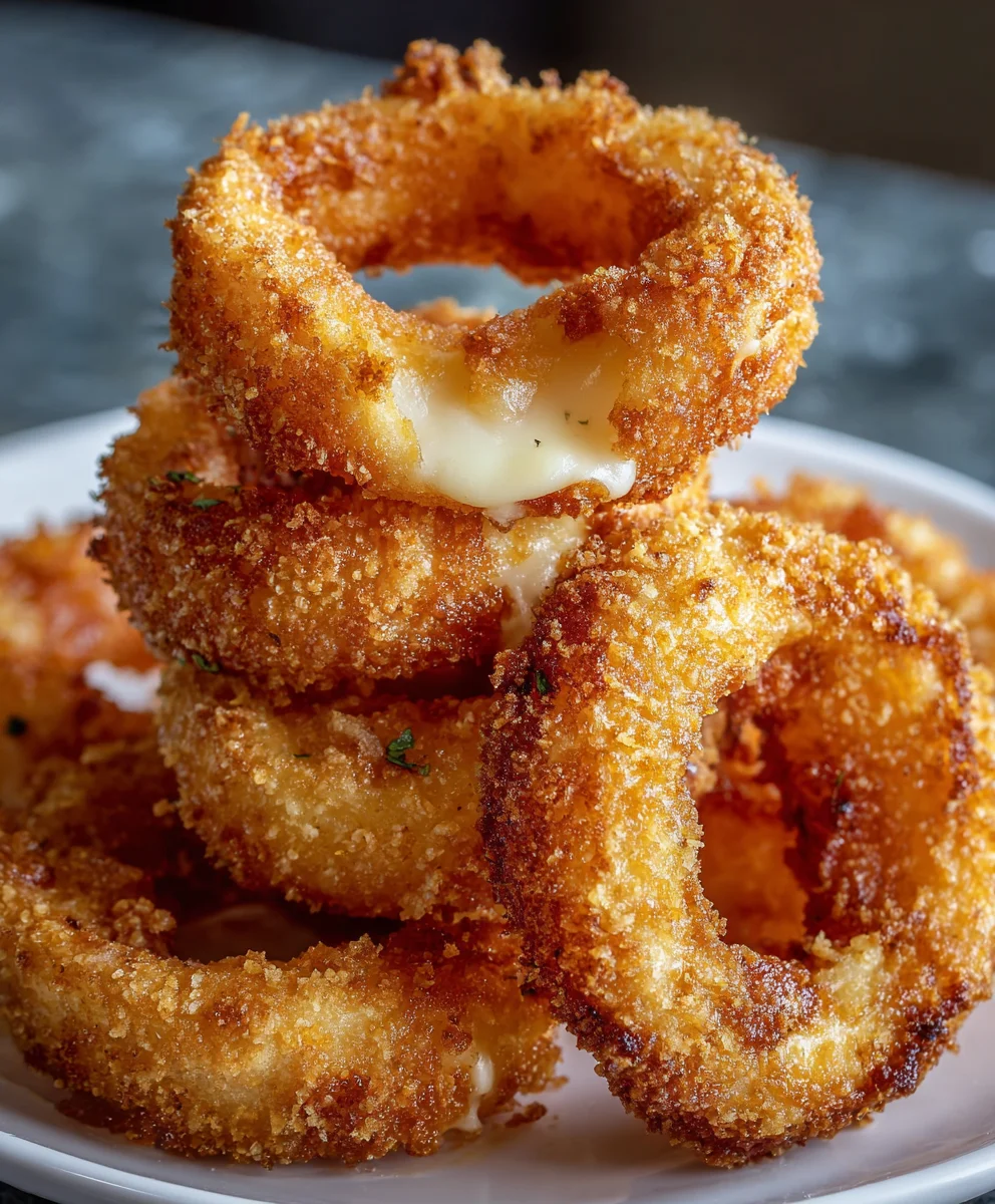 Cheesy Onion Rings - Crispy Delicious Flavor