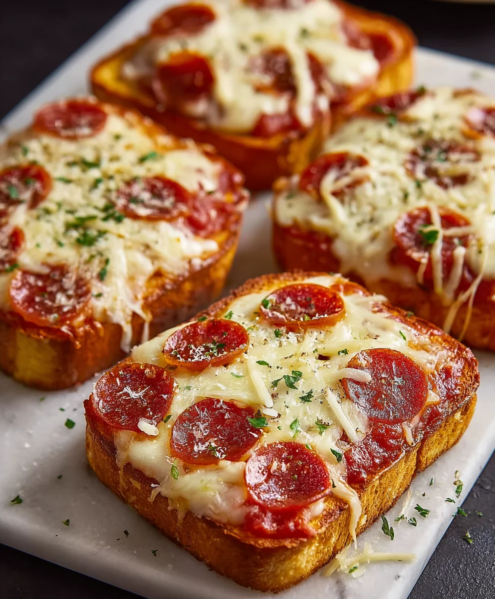 Easy Texas Toast Garlic Bread Pizza Recipe