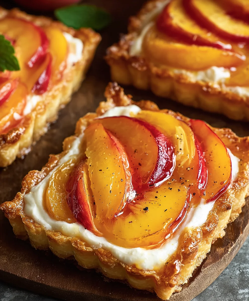 Summer Peach Cream Cheese Tarts-Easy Recipe