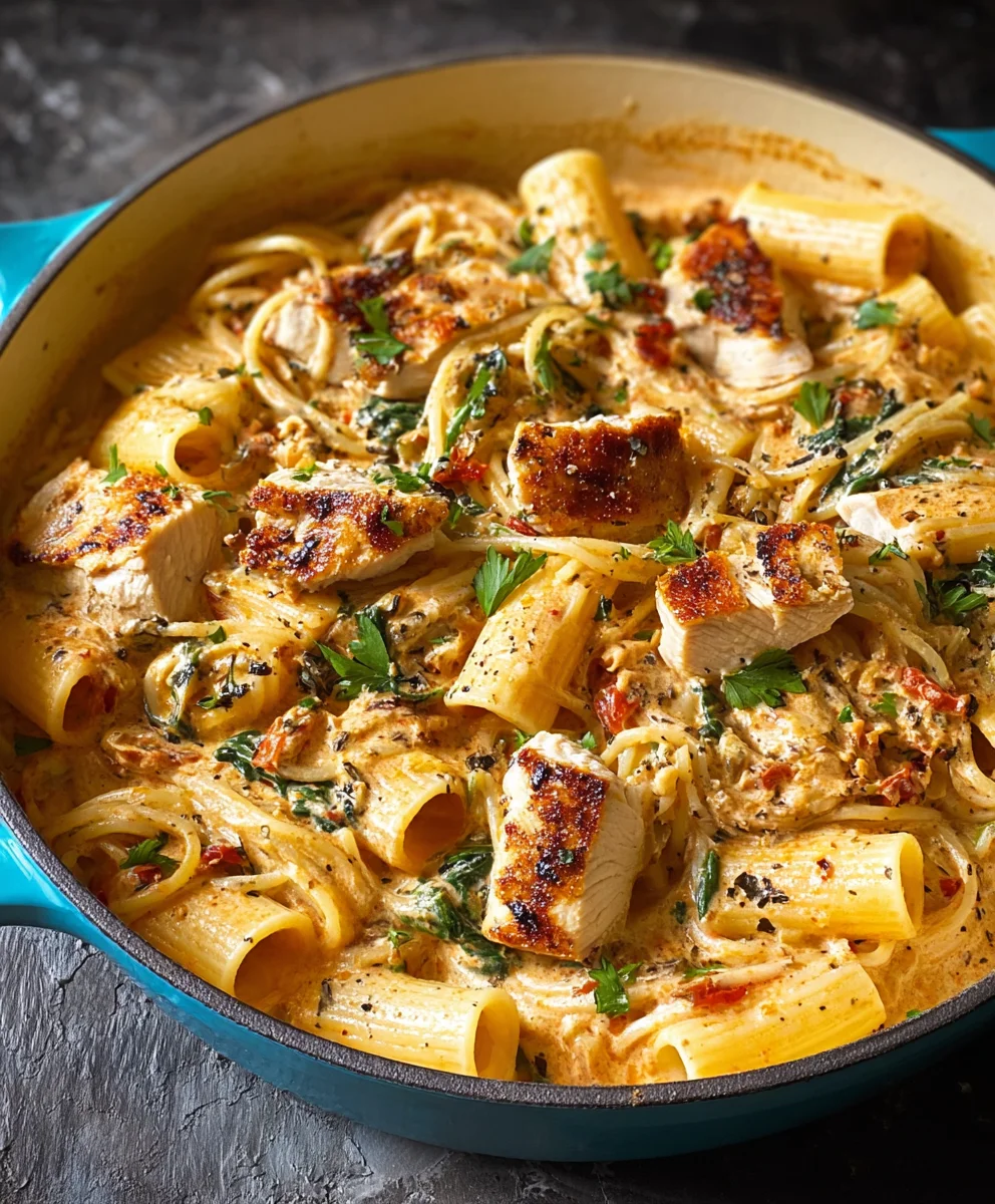 Easy Creamy Tuscan Chicken Pasta Recipe