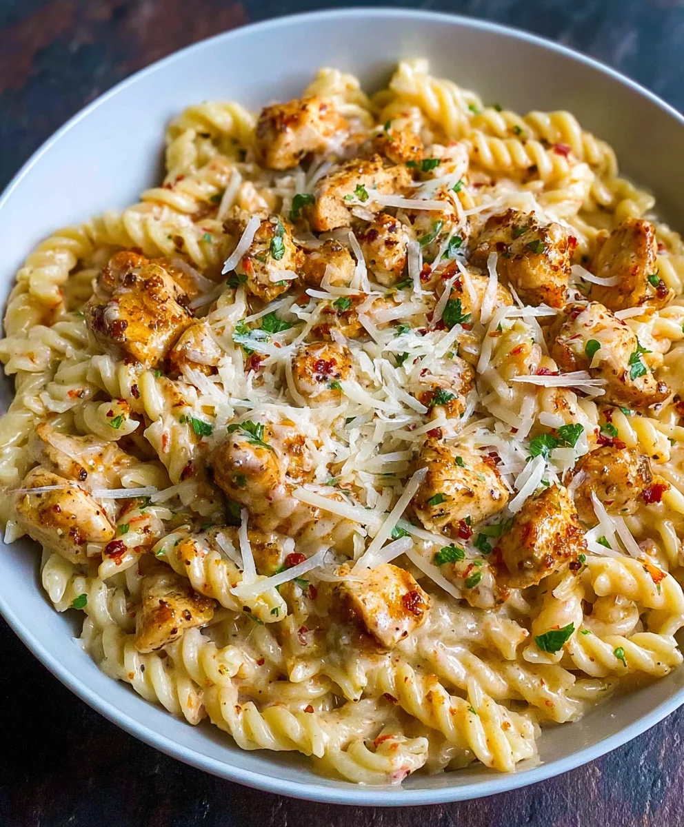 Healthy Garlic Parmesan Chicken Pasta Recipe