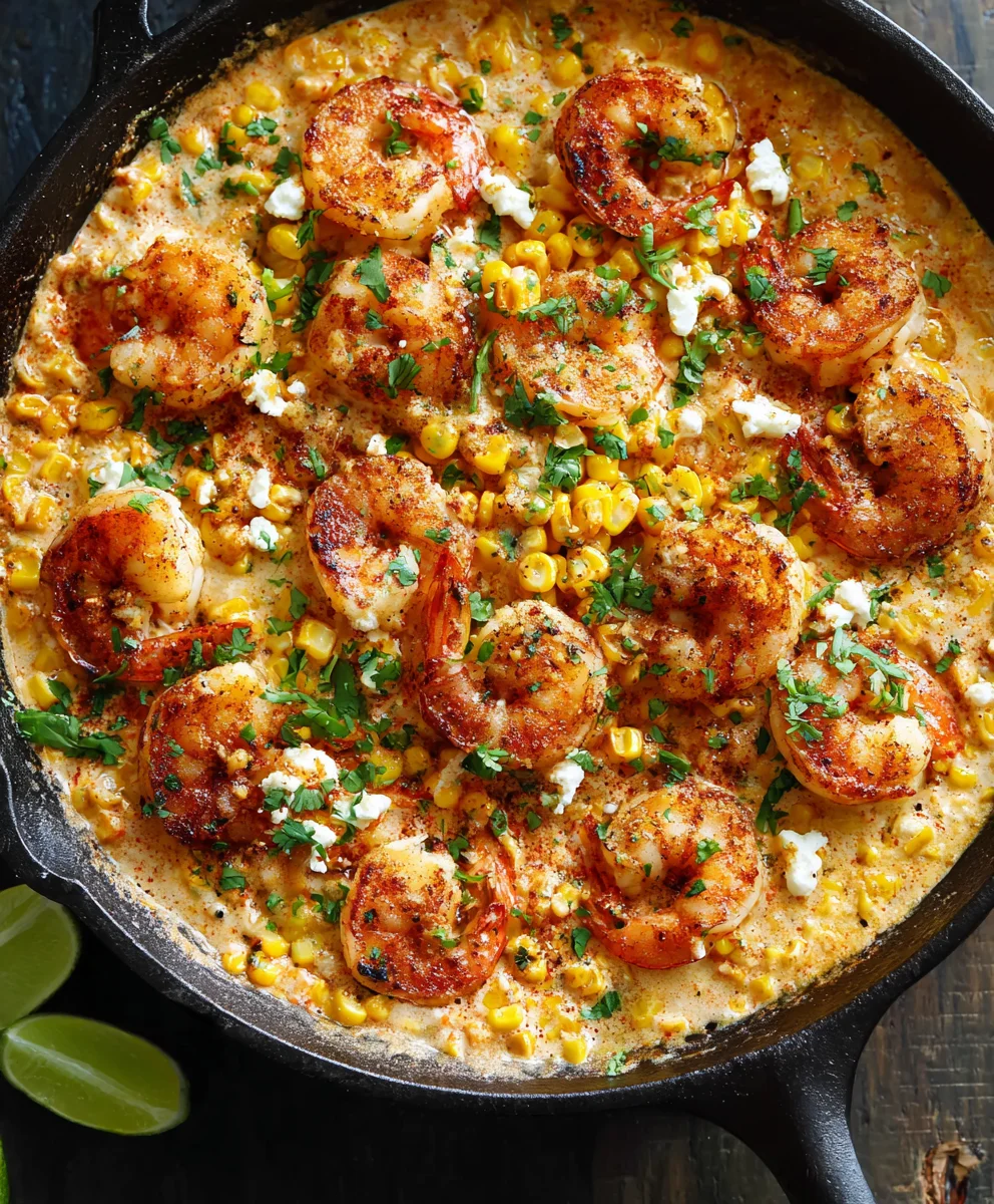 Easy One-Pan Shrimp Creamed Corn Dinner