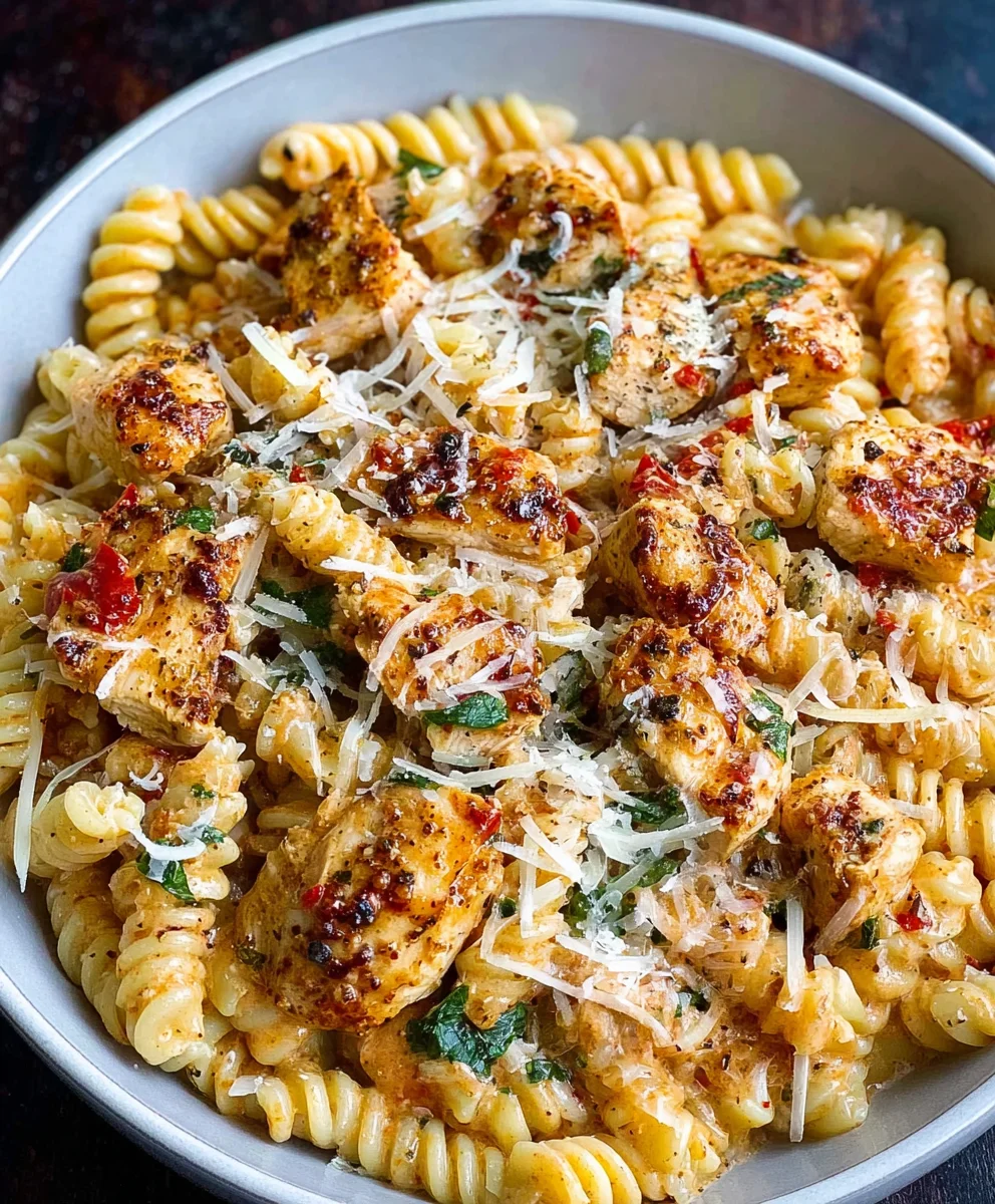 Healthy Garlic Parmesan Chicken Pasta Recipe