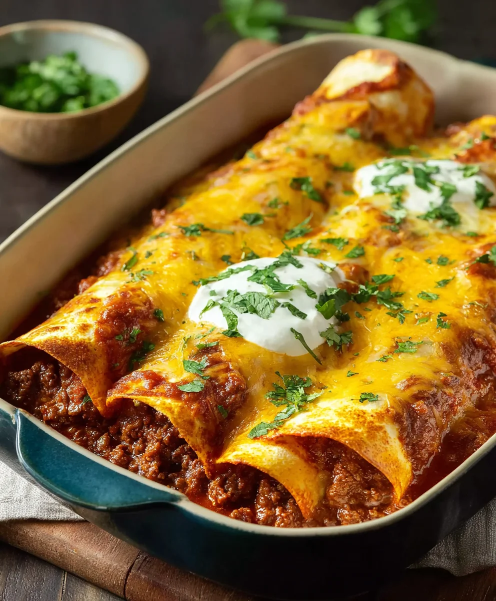 Tex-Mex Beef Enchiladas - Easy & Flavorful Dinner